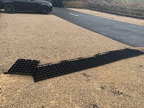 DRIVEWAY PARKING GRIDS 10 SQUARE METRES = X40 DRIVEWAY GRIDS @ 50x50cm + HEAVY DUTY WEED FABRIC MEMBRANE - GRAVEL GRIDS OR GRASS GRIDS (4 makes 1 square metre) PLASTIC STABILITY GRIDS ECO PAVING BASES & DRIVE WAY GRID POROUS PAVING GRASS AND GRAVEL GRIDS