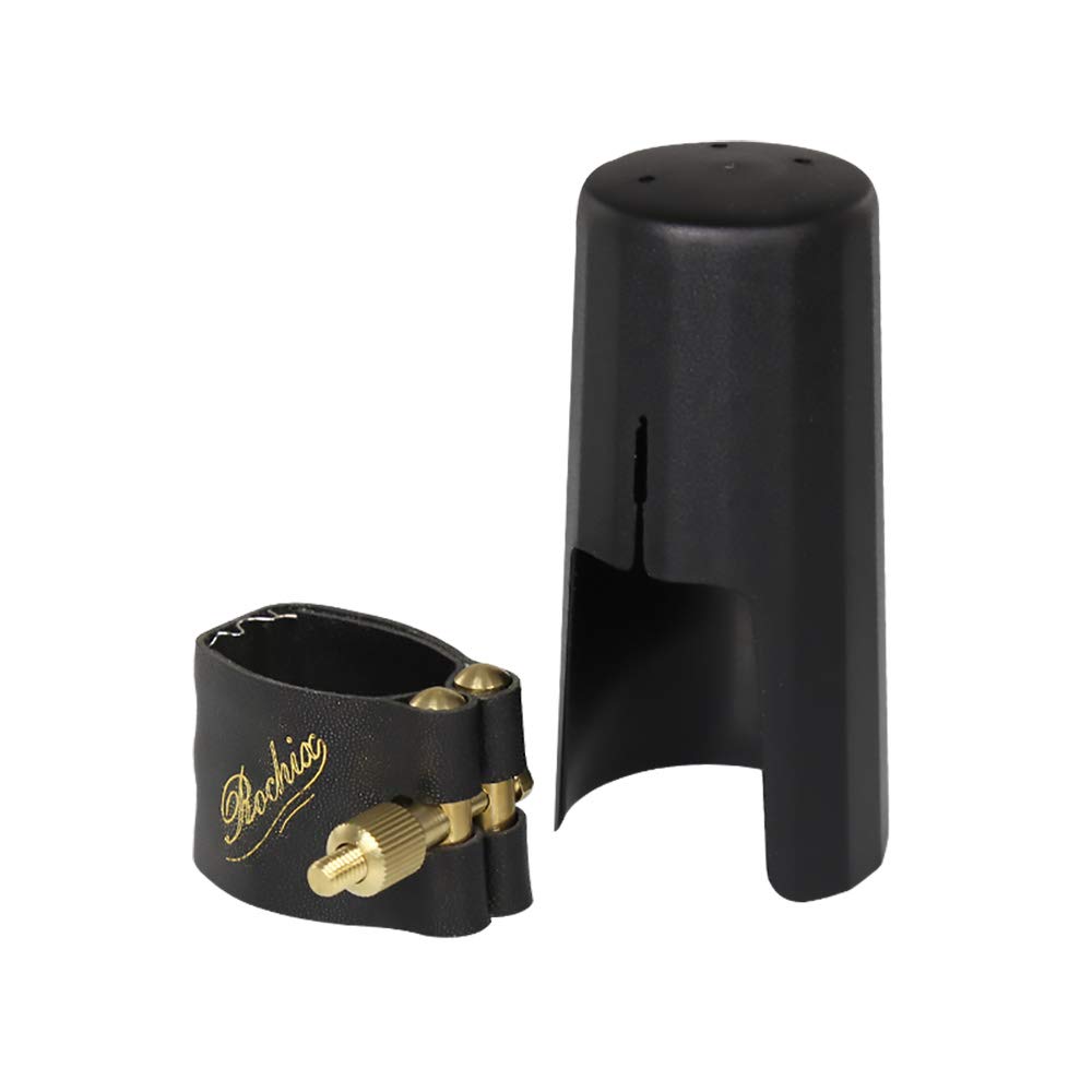 Rochix - Legatura in pelle con foglio di rame e cappuccio in plastica per clarinetto Sib