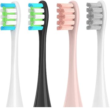 Replacement Brush Heads for Oclean X/X PRO/ Z1/ F1/ One/Air 2 /SE Electric Toothbrush Head Soft Bristle Nozzles4 Pcs Pink12 Pcs Gray
