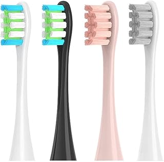 HKIEYDk Cabezales de Repuesto for Cepillo de eléctrico sónico Oclean X/X Pro/ Z1/ F1/ One/Air 2/SE, boquillas de cerdas Suaves (4 Unidades, Color Rosa)(12 Pcs Black)