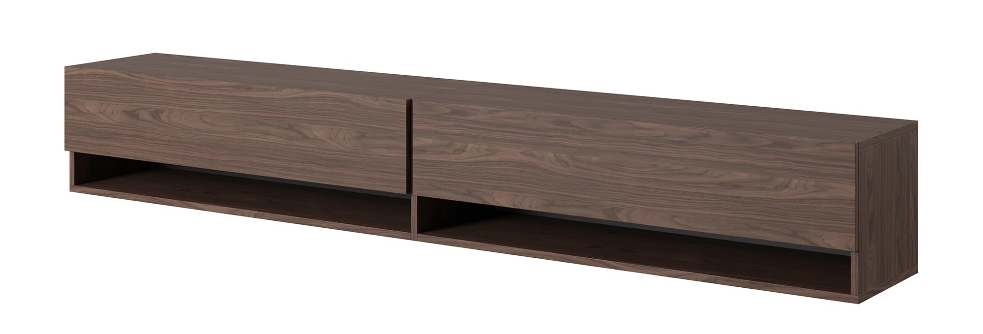 Selsey Mobile TV Sospeso Con 2 Ante 2 Cassetti Mobile Porta TV Per Soggiorno Camera Da Letto 200 cm Colore Noce Mirrgo