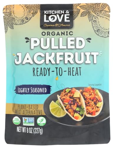 Kitchen & Love Lightly Seasoned Organic Pulled Jackfruit, Plant Based,