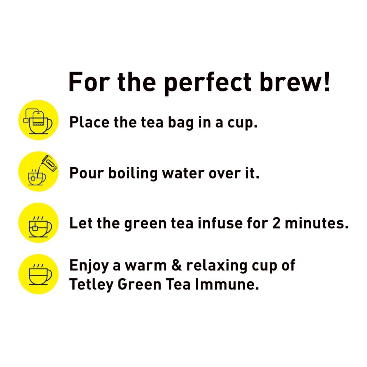 Tetley Green Tea Immune, With Added Vitamin C, Classic Green Tea Flavour, 50 Tea Bags 3