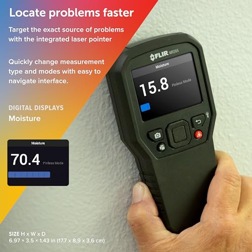 Image of FLIR MR265 Moisture Meter and Thermal Imager with MSX | 160x120 thermal sensor, MSX, pinless sensor, laser pointer, single-file documentation, 9Hz