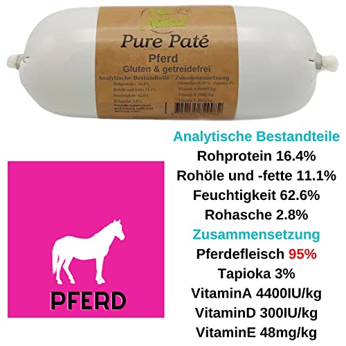Paw Natural Hundewurst schnittfest | Gluten- & getreidefrei | (Pferd, 400gr)