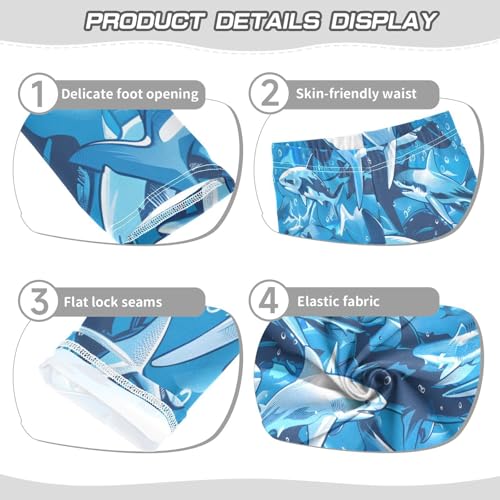 Toddler Girls Leggings Printed Yoga Pants Leggings Underwater Sharks for Kids3