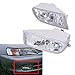 Left Right Front Bumper Fog Lights and H3 Halogen Bulbs Compatible with Toyota Corolla 1993-1997 94 95 96