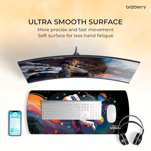 ARTBRIZ® Brizberry Extended Mouse Pad, Desk Mat, 740mm x 310mm x 3mm Large Printed Premium Anti Skid Rubber Base for Desktop Laptop Keyboard (DM... - Image 2