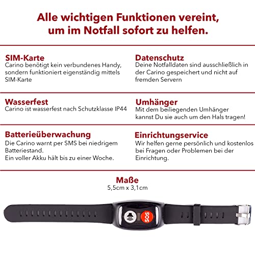 Notrufarmband Tellimed Carino – Sicherheit für Senioren und Erwachsene