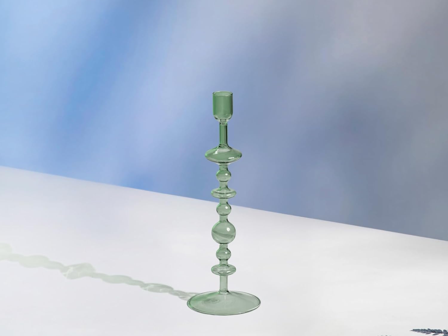 like. by Villeroy & Boch - Like Home Sage Candleholder Green, Elegant Glass Candleholder for Taper Candles, Home Decoration, Modern Design, Borosilicate Glass