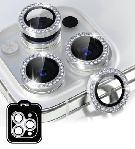 IPG ProLENS �_�C�������h�t���[�� �J���������Y�v���e�N�^�[ iPhone 16 Pro/Pro Max�p - �A���~�i�V���P�[�g�����N���X HD�N�����e�B ���h�~ �X�̃J���������Y�J�o�[ iPh16Pro/MaxDIAsil�p