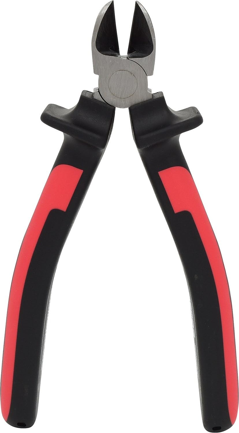KS Tools 115.1012 - Pince Coupante de Côté à Poignées Bi-Composants Ergotorque® - L. 160 mm - Pince Coupe Cable avec Poignée en Bi-Matière - Pince Bricolage en Chrome Vanadium Ultra Résistant