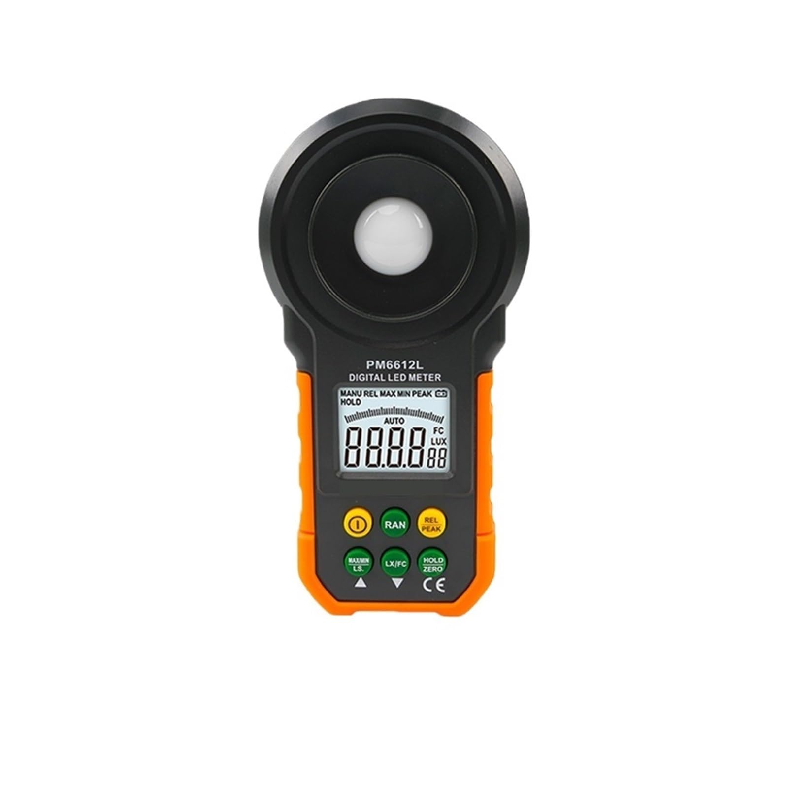 Medidor de UVB Probador de brillo colorido LED PM6612L, medidor luz, luxómetro digital portátil 200000 LUX, probador ambiental