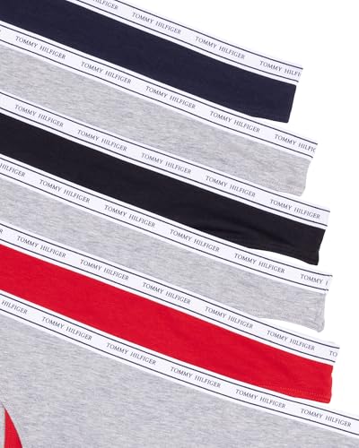 Tommy Hilfiger Women's Cotton Logo Thong Underwear 6-Pack, Grey/Red/Grey/Black/Grey/Navy, Medium - image 4