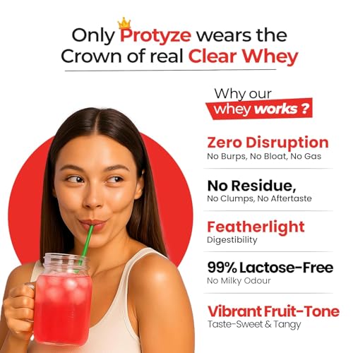 Image of Protyze Anytime Clear Whey Protein (5 Servings, Strawberry Kiwi)