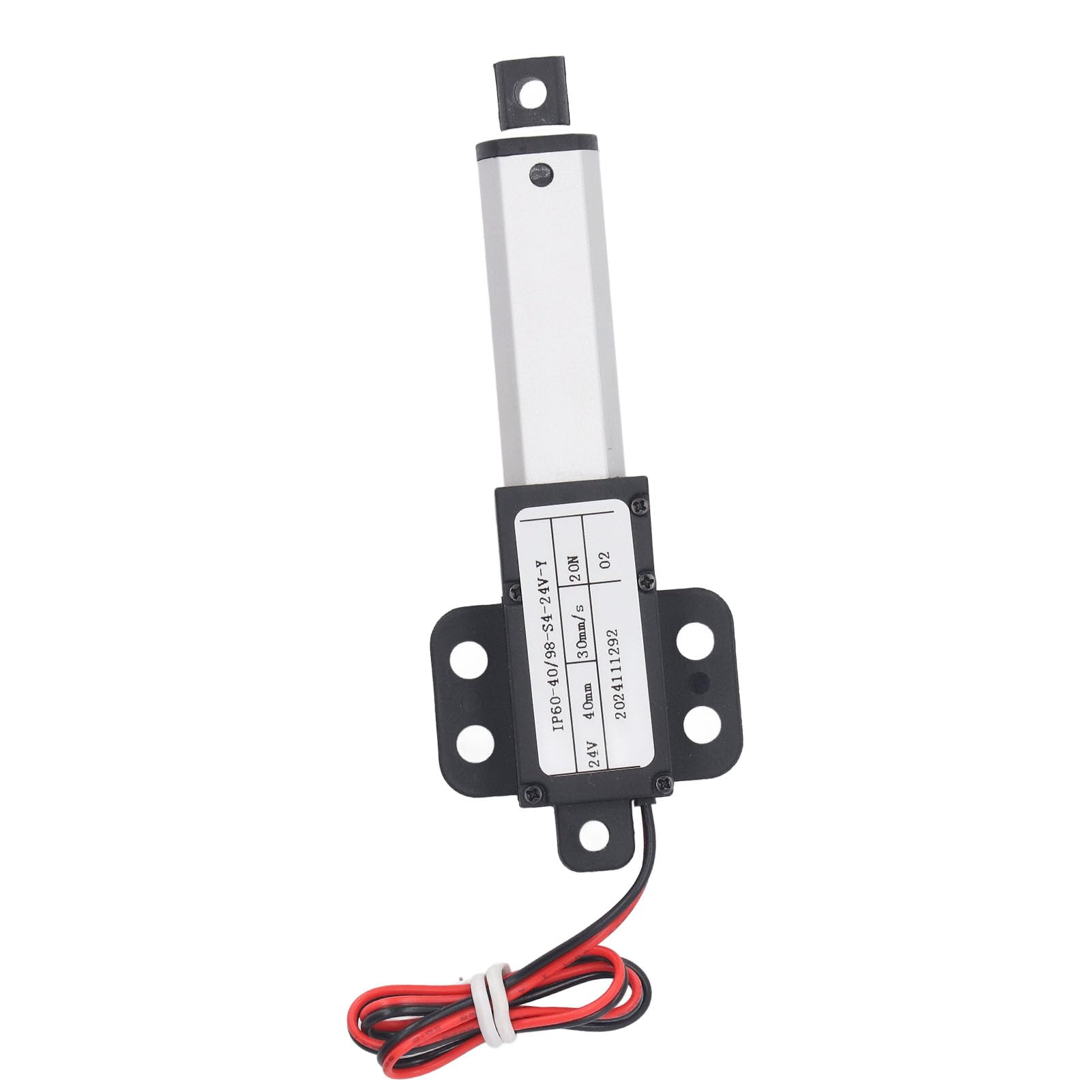 Elektrischer Mini-Linearaktuator, 24 V DC, 50 Mm Hub, 20 N Schub, 30 Mm/s Geschwindigkeit, Linearer Bewegungsaktuator, Mini-Linearaktuator mit Flügel für Lüfterflügel, Schränke