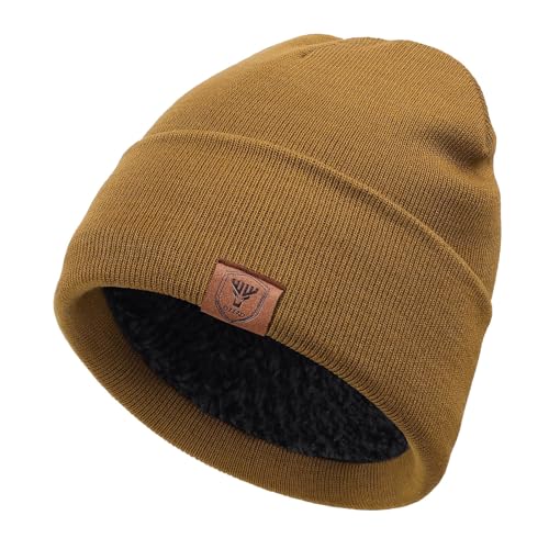 OZERO Winter Mens Beanies Hat: Windproof Thermal Warm Polar