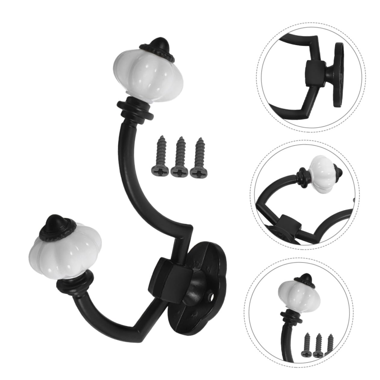 Didiseaon 5 Piezas Gancho Doble para y Sombreros de Aleación de Zinc Retro Diseño de Doble Cabeza para Colgar Ropa Toallas y Sombreros Perchero Vintage para Pared Ahorro de Entrada y Baño
