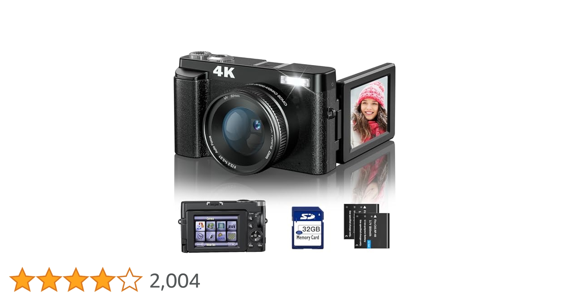 Amazon | 4K デジカメ デジタルカメラオートフォーカス 4800万