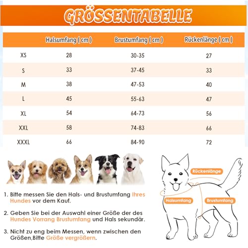 Eyein Hundemantel Winter, Wasserdichter Fleece Hundejacke mit Geschirr für kleine, mittlere und große Hunde, reflektierende Winddichter Welpenweste für Spaziergänge im Freien (Rot, M)