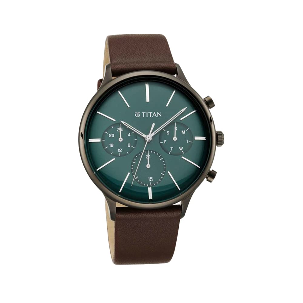 Titan Light Leathers IV Analog Green Dial Mens Watch-90134QL01/NP90134QL01 (B099WQJWC8) Amazon Price History, Amazon Price Tracker
