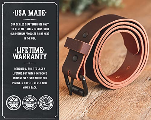 The Classic Leather Everyday Belt | Made In Usa | Full Grain Leather | Men's Black Belt #TOP1