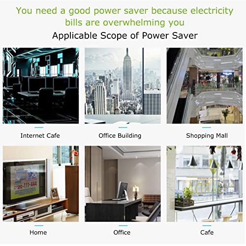 ASHATA Caixa de economia de energia de 90 V 240 V, casa de 3000 W reduz a eletricidade, plugues inte