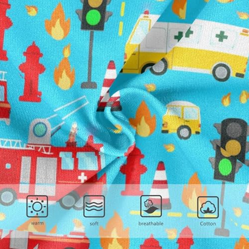 Joisal Girls Underwear Toddler 2t Cotton Little Girl Panties Flower Kids Undies Briefs Cute Cartoon Fire Trucks Blue3