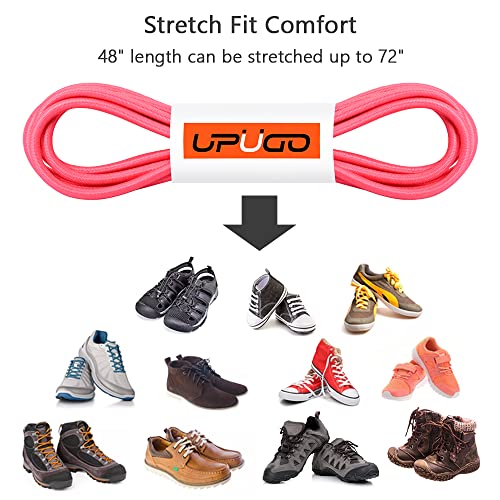 Image of UpUGo Elastic Shoe Laces, No Tie Shoe Laces Tieless for Kids, Adults, Elderly, One Size Fit All