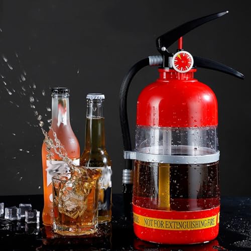 QUHUOYAO 1,5 l Likörspender, Bierspender, Getränkespender mit Ausgießer, Wasserkrugspender, Weinpumpe, Likör, Alkohol, Bierspender, Barzubehör (rot)