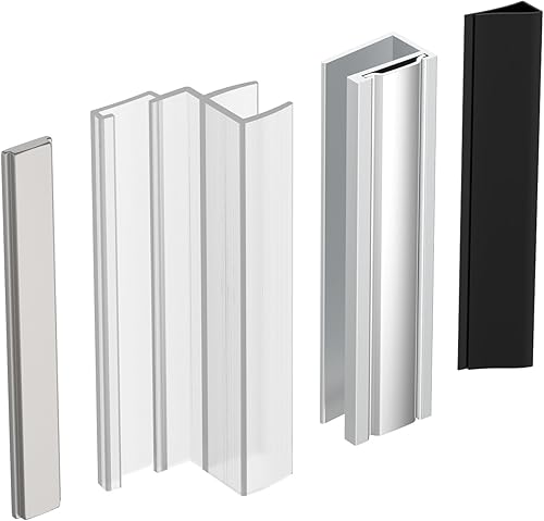 Miniatura 8 de Imán de Puerta de Ducha de Vidrio Shuisen, Pestillo Magnético para Puerta de Ducha con Cierre de Metal Compatible con Puertas de Vidrio de Grosor