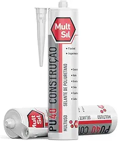 Pu 40 Multiuso Construção Selante Profissional Cola Adesivo Poliuretano MULTSIL 400 g (Branco)