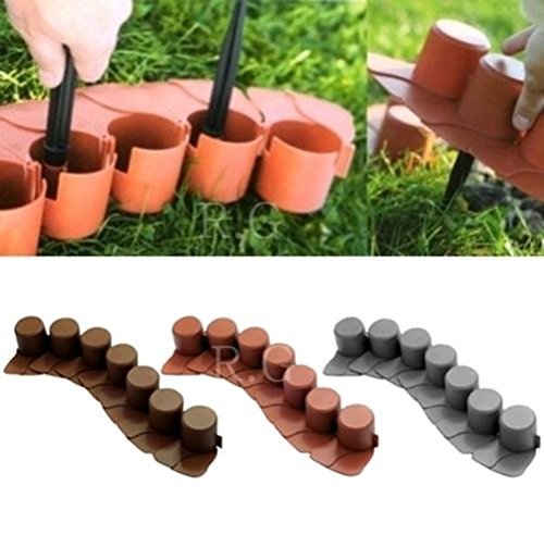 rg-vertrieb Palisade Beeteinfassung Gartenpalisade Rasenkante Bettumrandung 4,05m Farben wählbar (Anthrazit)