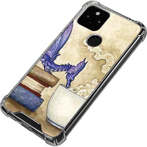 Skinit Clear Phone Case Compatible with Google Pixel 5 - Officially Licensed Whats in Here Coffee Dragon by Amy Brown Design