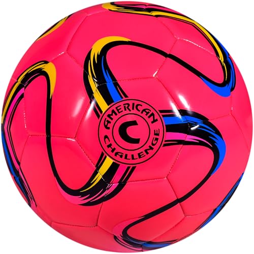 American Challenge Brasilia Soccer Ball – Sizes 5, 4, 3 & 2 – Youth & Adult Training Soccer Ball for Practice, Games & Grass Fields
