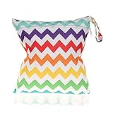 SECALIFE Wet Bag, Waterproof Wet Dry Bag Washable Wet Dry Cloth Diaper Bags with Zipper Daycare Organiser Bag for Swimsuits, Soiled Baby Items or Wet Clothes