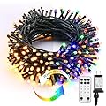 Brizled Christmas Lights, 65.67ft 200 LED Color Changing Tree Lights 11-Function Warm White & Multicolor Christmas Lights, Connectable 24V Safe Adapter Remote Decorative Lights String for Xmas Party