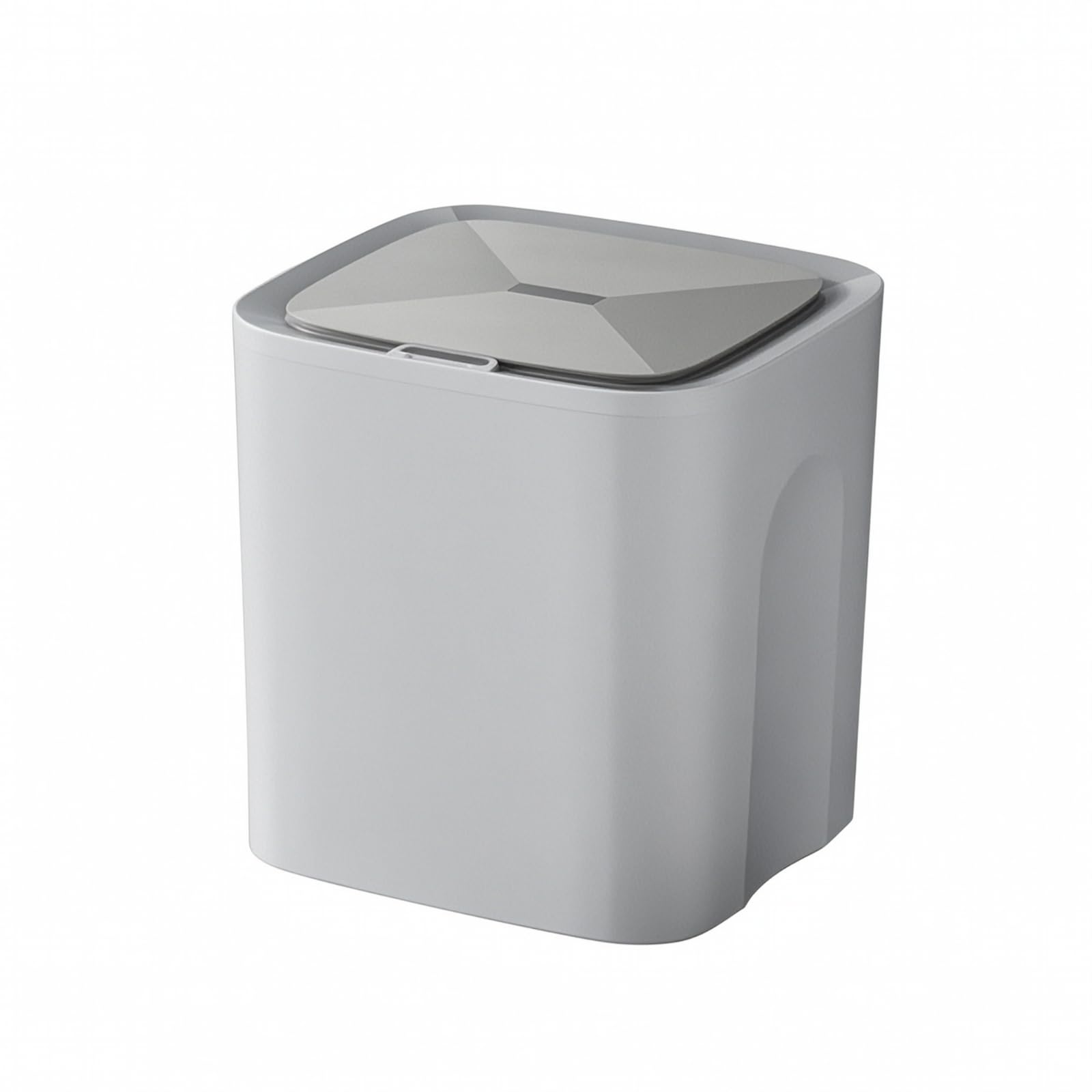 Papelera con Tapa Compacto Contenedor, 12L-Gris Niebla, Size to 1