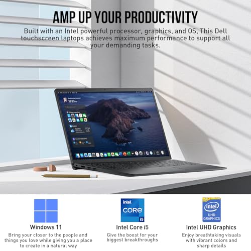 Image of Dell Inspiron 15 3000 Touchscreen Laptop Computer, 15.6 inch FHD Touch Screen Business Laptop PC, Intel Core i5 (10-Core), 24GB RAM 1TB SSD, Windows 11 Home, 10-Key