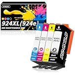 924 XL 924e 924XL Ink Cartridges with Chip Compatible with HP OfficeJet Pro 8120 8123 8130 8133 8120e 8122e 8124e 8125e 8130e 8132e 8134e 8135e 8138e 8139e (4 Pack, Black Cyan Magenta Yellow)