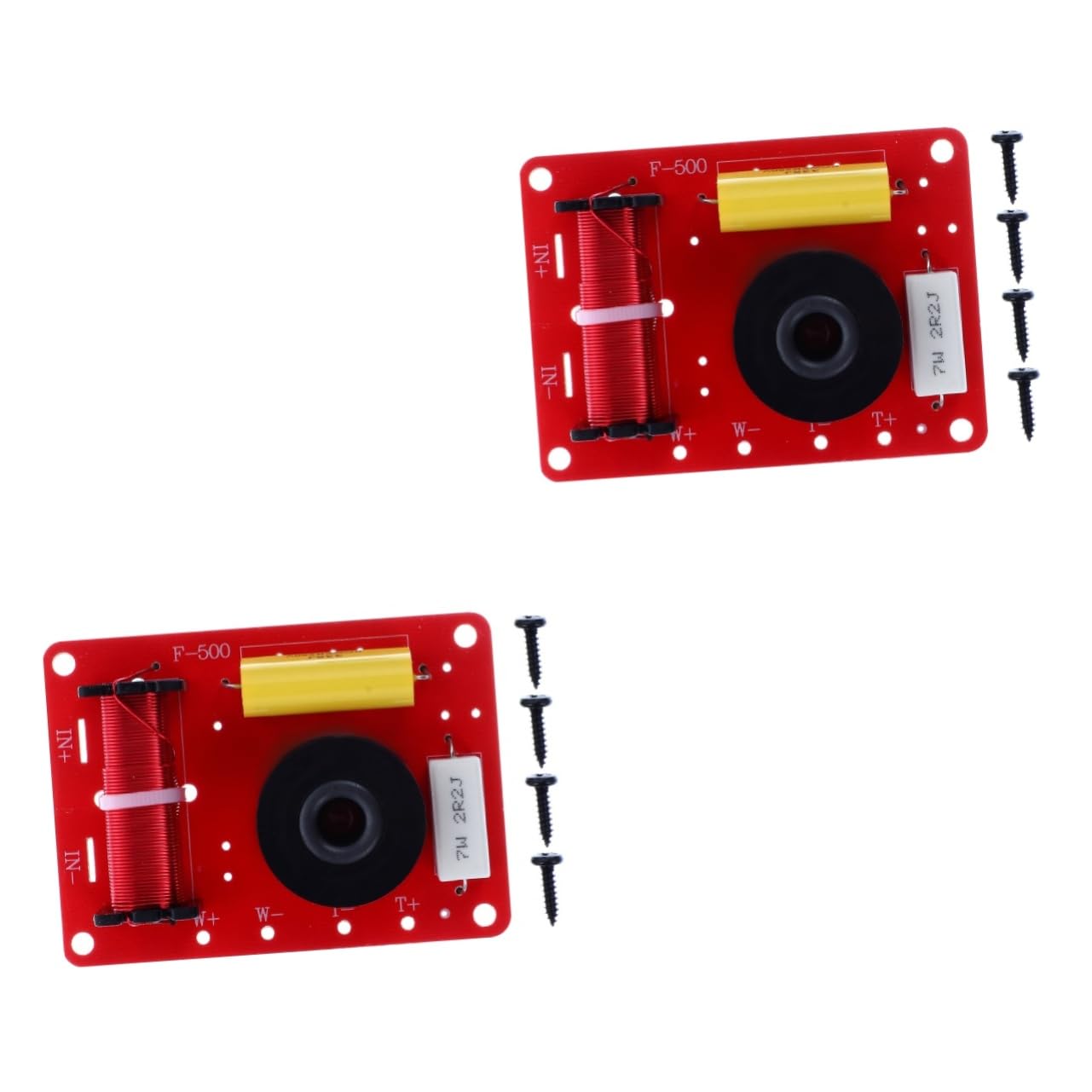 Uonlytech 2pièces Filtre De Crossover Audio pour Haut-parleurs Diviseur De Fréquence Treble Bass pour Système Audio Automobile Accessoire pour Amélioration Qualité Sonore