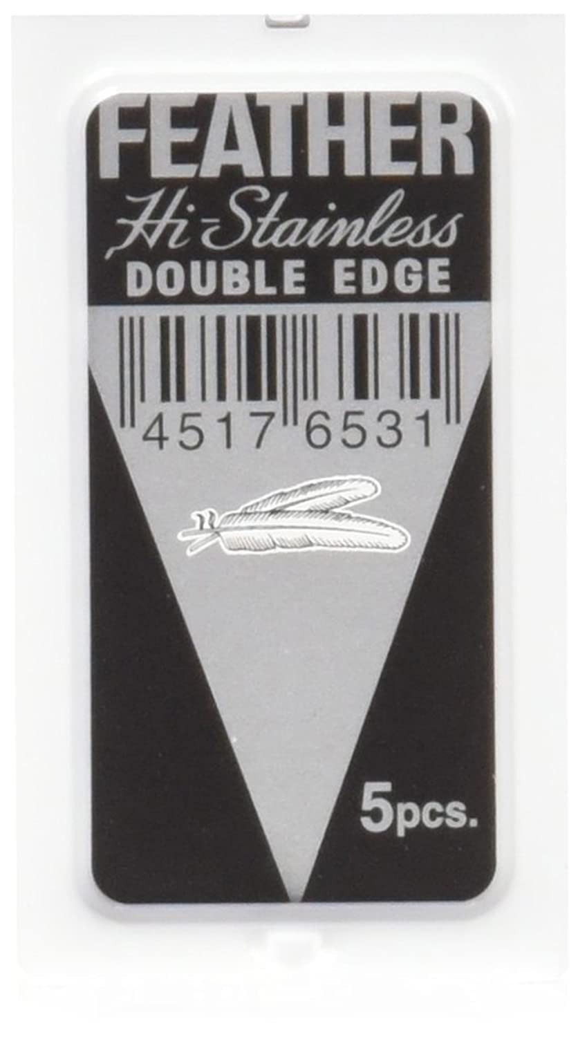 Feather Hi Stainless Double Edge Razor Blades 5pcs