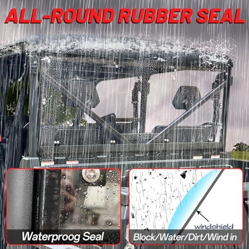 Image of StarknightMT Rear Windshield Compatible with CFMOTO UFORCE 1000 2019-2026 &1000XL 2022-2025, UV-Proof PC Back Window Accessories, Clear (Not for U10 Pro)