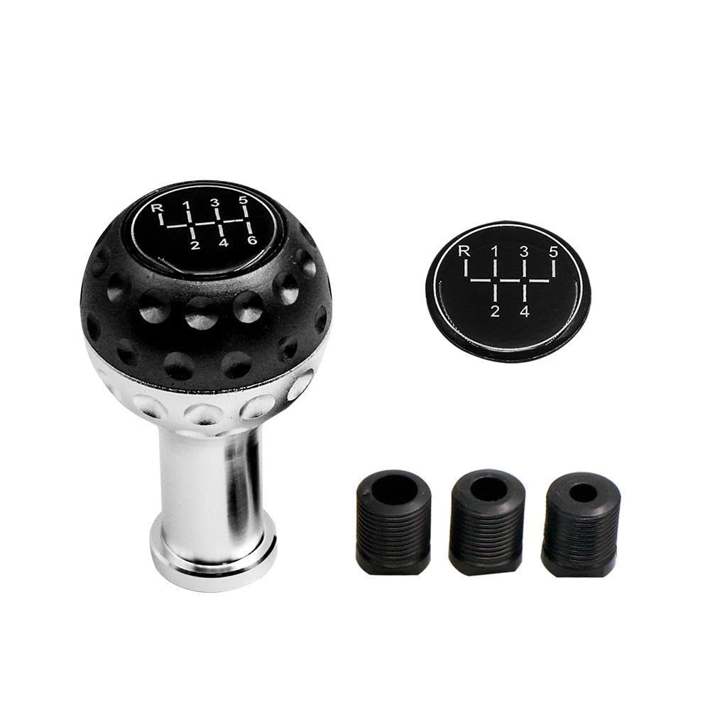 HYASDBWE 5/6 Speed Car MT Aluminum Manual Gear Shift Knob Gear Shift Shifter Stick Lever Headball Knobs Universal Gear Shifter Parts(Black)