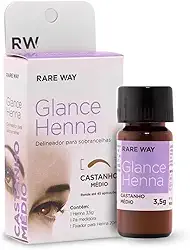 Henna Glance para sobrancelhas Rare Way 3,5g (Castanho Médio)