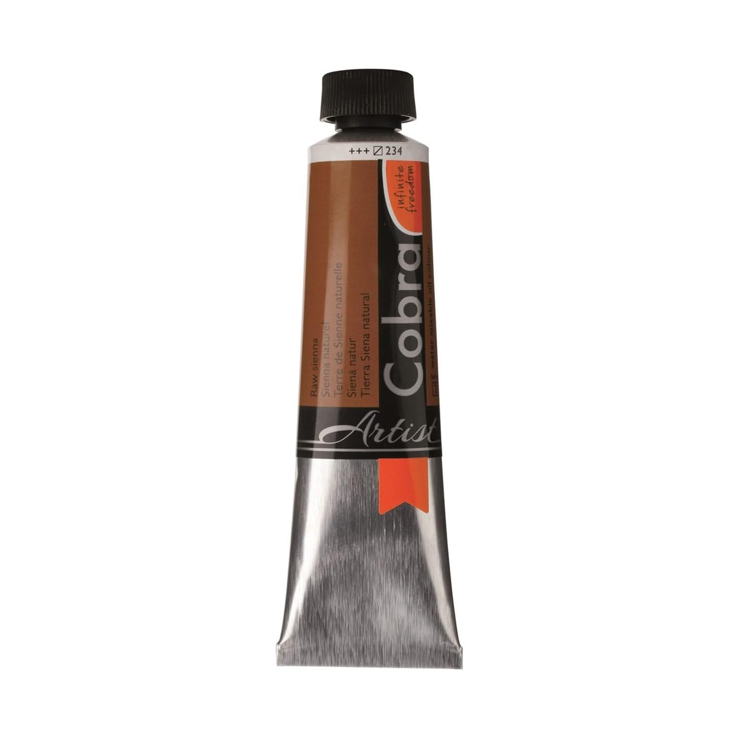 Cobra Raw Sienna Artist Water-Mixable Oil Colour Tube 40 Ml - 234 - High Pigmentation & Lightfastness
