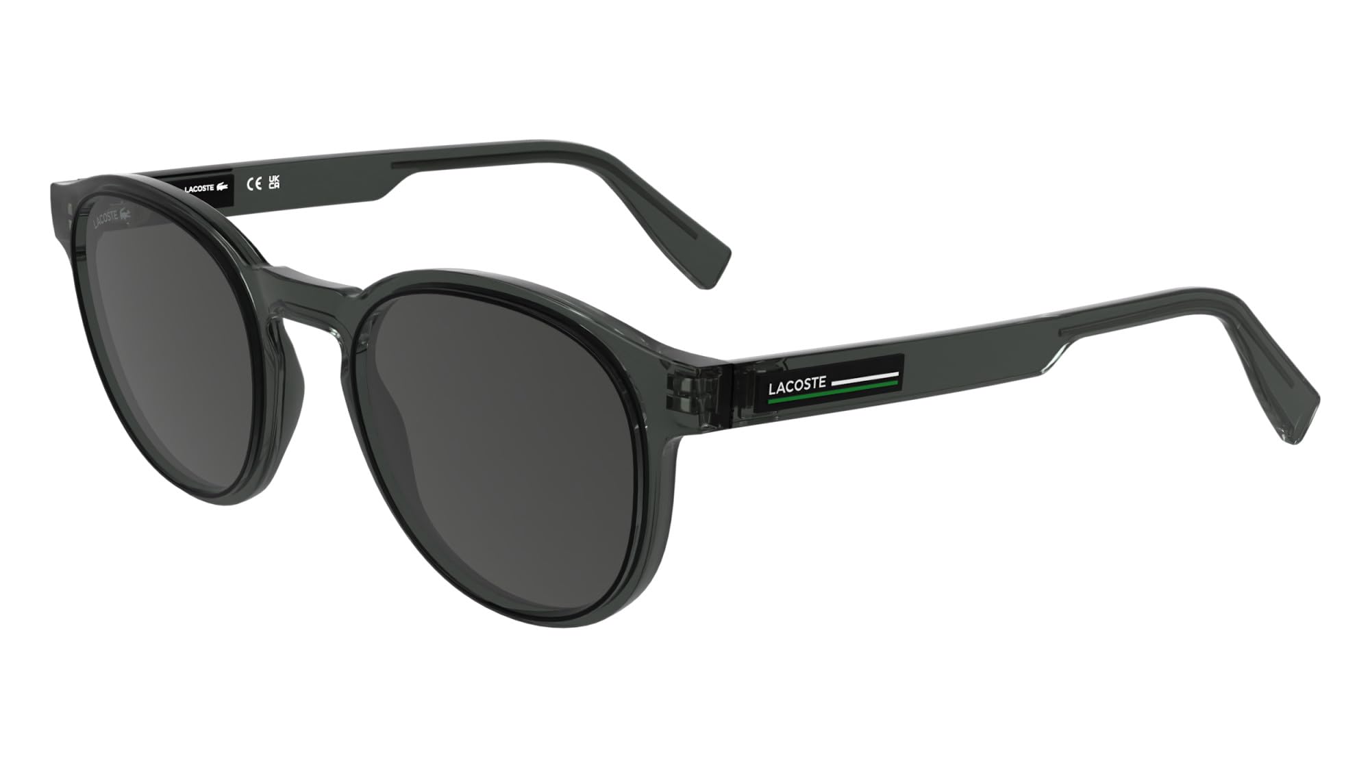 Lacoste Men's Sunglasses L6055S - Transparent Dark Grey with Solid Grey Lens