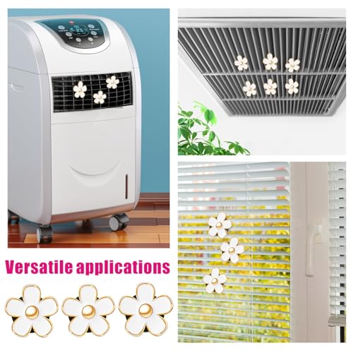Image of 6 Pcs White Daisy Flower Air Freshener Conditioning Outlet Clip for Women | Cars Perfume Clips Charm Car Interior Decor Accessories for Women Girls Mothers Gifts for Mom Wife
