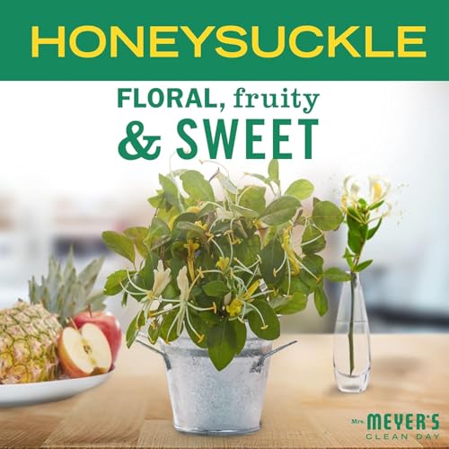 Image of MRS. MEYER'S CLEAN DAY Liquid Dish Soap, Cruelty Free Formula, Honeysuckle Scent, 16 oz- Pack of 6