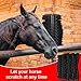 Frienda 6 Pcs 6 x 5 Inch Black Horse Scratching Pad Itch Relief for Horses and Livestock Large and Small Animal Scratch Horses, Cows, Goats, Dogs Farm Animal